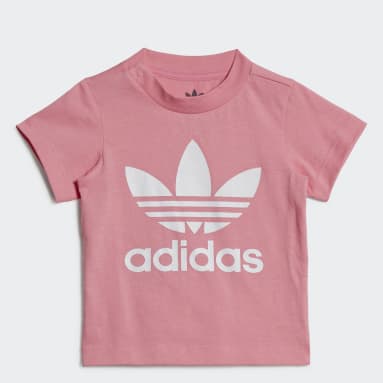 Camiseta Trefoil Rosa Kids Originals