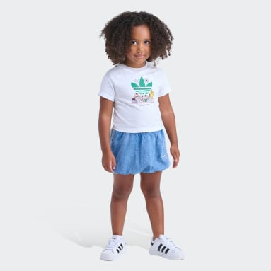 RAGLAN TEE DENIM BBLE SKRT SET