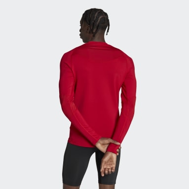 Camiseta manga larga Techfit COLD.RDY Rojo Hombre Fútbol