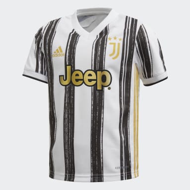 Kinder Fußball Juventus Turin Mini-Heimausrüstung Weiß