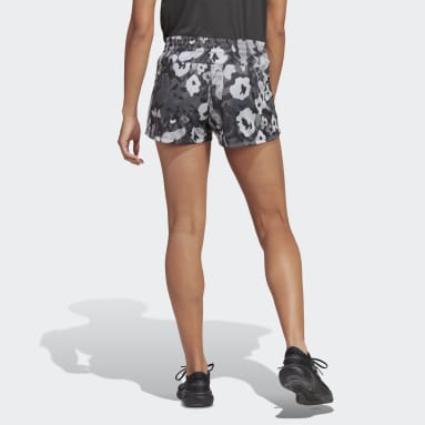 Women's Gym & Training Black Pacer AEROREADY Train Essentials Minimal Branding Floral Print Shorts