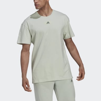 Camiseta Essentials FeelVivid Hombro Caído Verde Hombre Sportswear