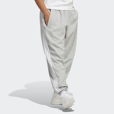 Pantalon standard à 3 bandes Future Icons (Grandes tailles) gris Femmes Sportswear