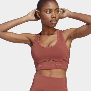 Dames adidas by Stella McCartney rood adidas by Stella McCartney TrueStrength Medium-Support Beha