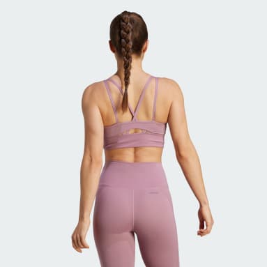 Ženy Tréning A Fitnes ružová Športová podprsenka Essentials Medium-Support