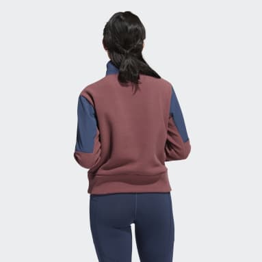 Γυναίκες Γκολφ Burgundy 1/4-Zip Fleece Jacket