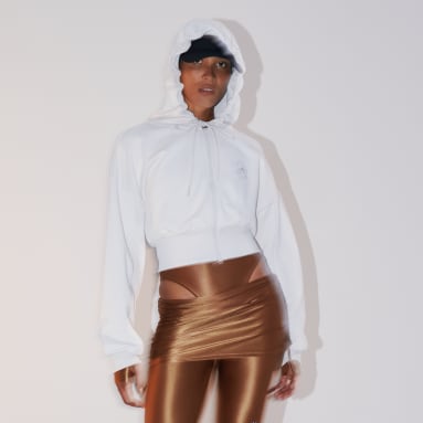 Chandal adidas mujer top blanco y dorado