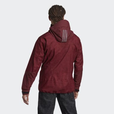 Casaca tipo Anorak Terrex Techrock Primeknit RAIN.RDY Granate Hombre TERREX