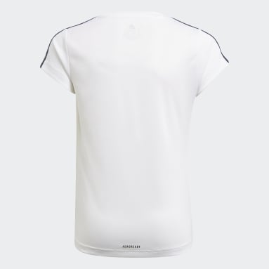 T-shirt Designed 2 Move 3-Stripes Blanc Filles Sportswear