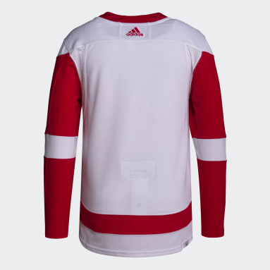 Men Hockey White Red Wings Away Authentic Jersey