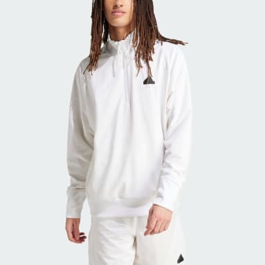 Men's Sportswear White Z.N.E. Woven Quarter-Zip Sweatshirt