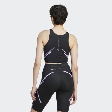 Top da running adidas by Stella McCartney TruePace Crop Nero Donna adidas by Stella McCartney