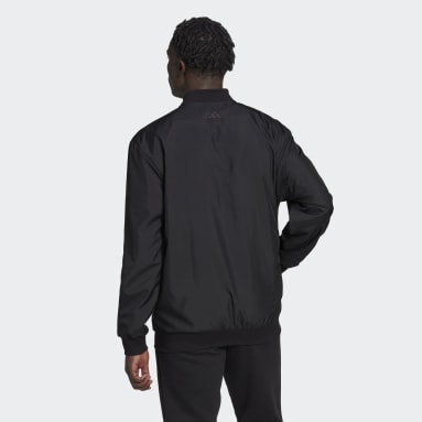 Men Sportswear Black AEROREADY Essentials Giant Logo Woven Windbreaker
