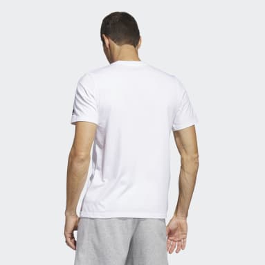 Men Sportswear White Multi Linear Sportswear Graphic Tee (Short Sleeve)