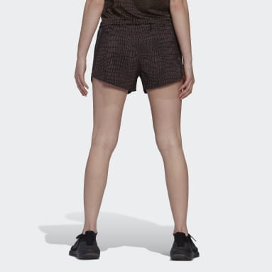 Frauen Running Run Icons 3-Streifen Crocodile Print Running Shorts Schwarz