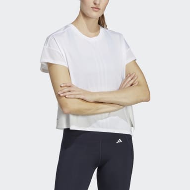 Remera de Entrenamiento HIIT AEROREADY Quickburn Blanco Mujer Training