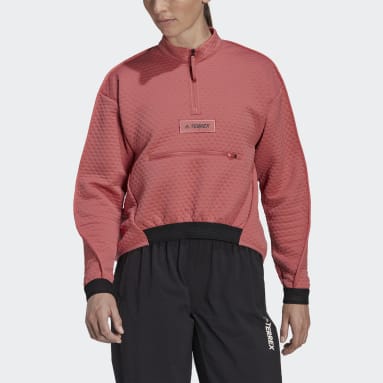 Frauen TERREX TERREX Hike 1/2 Zip Fleece-Sweatshirt Rot