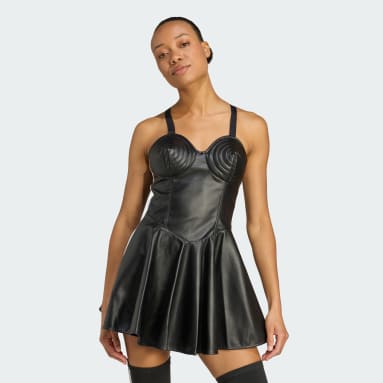 adidas x Jeremy Scott Faux-Leather Kjole