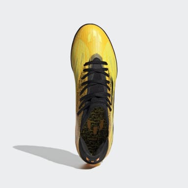 Botines X Speedflow. Messi.3 Pasto Sintético Dorado Fútbol