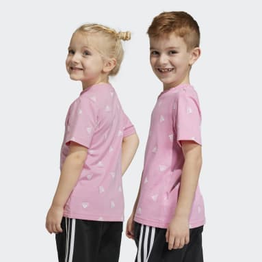 Polera Essentials Seasonals Brand Love Rosado Niño Sportswear