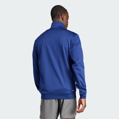 Men Training Blue Game and Go Small Logo Training 1/4 Zip Top