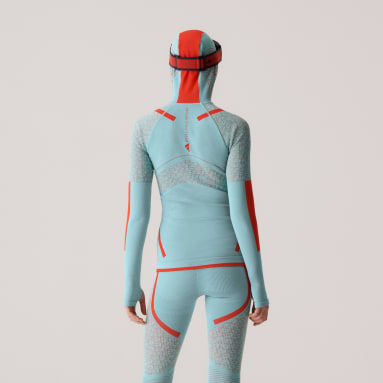 Women adidas_by_stella_mccartney Turquoise 스텔라 트루스트렝스 심리스 탑