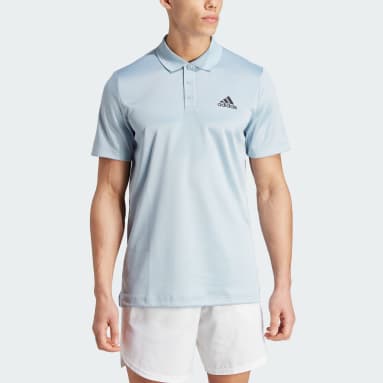 Men Training Blue Designed to Move 3-Stripes Polo Shirt
