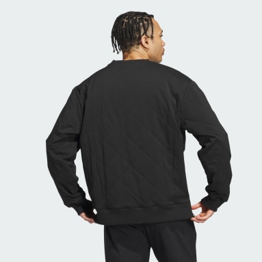 고투 퀼티 처리된 풀오버