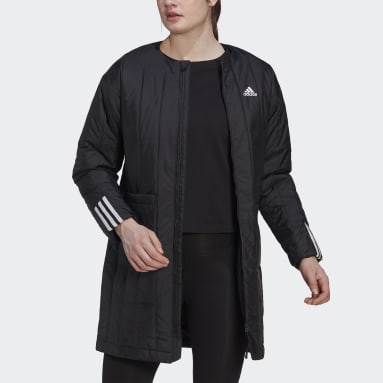Ženy Sportswear čierna Kabát Itavic 3-Stripes Seasonal