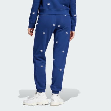 Women's Originals Blue Allover Mini Crest Logo Sweatpants