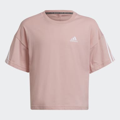 Organic Cotton Future Icons Sport 3-Stripes Loose T-skjorte Rosa