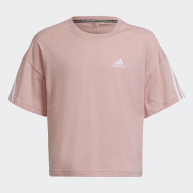 Girls Sportswear Pink Organic Cotton Future Icons Sport 3-Stripes Loose Tee
