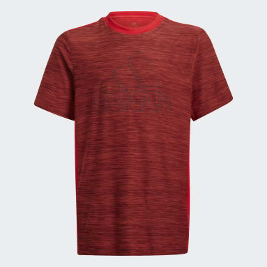 T-shirt AEROREADY Heather Rouge Garçons Fitness Et Training