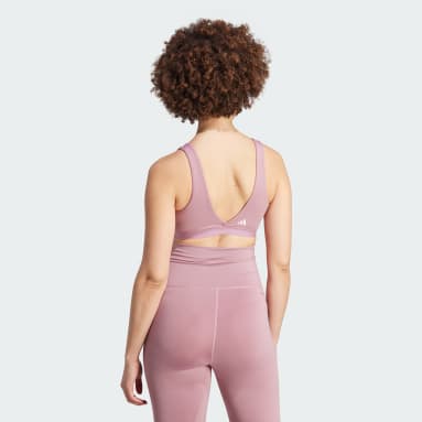Women's Yoga Pink Yoga Essentials Studio Light-Support Nursing Bra