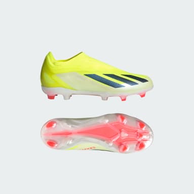 AdidasChildren Soccer Yellow X Crazyfast Elite Laceless Firm Ground Cleats