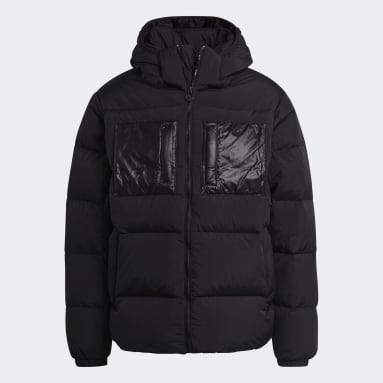 남성 Lifestyle Black 다운 리젠 후드 퍼퍼 재킷