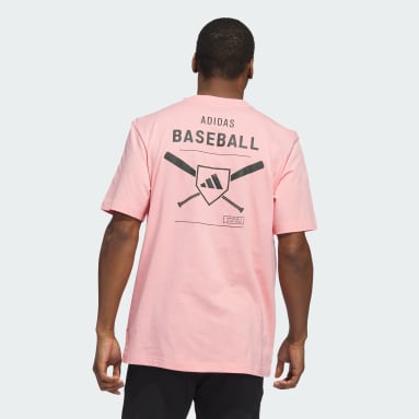 Adidas pink t shirt mens sales