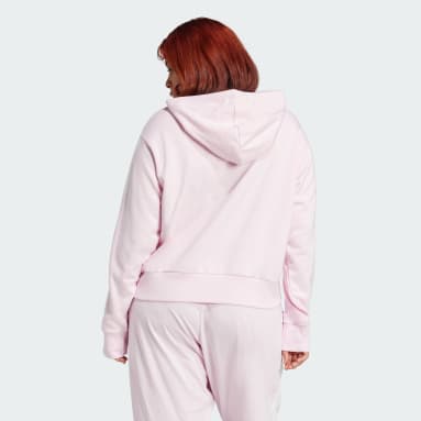 Essentials 3-Stripes French Terry Quarter-Zip Hoodie (Plus Size)