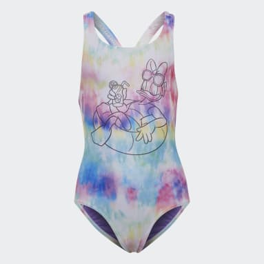 Mädchen Schwimmen adidas x Daisy Duck Tie-Dye Badeanzug Lila