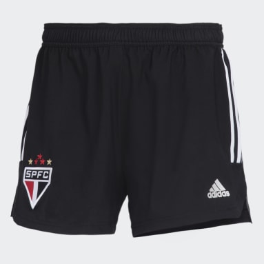 Shorts São Paulo FC Feminino Preto Mulher Futebol