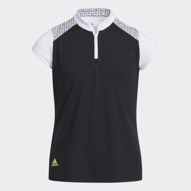Girls Golf Black Golf Polo Shirt