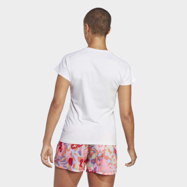 Polo Minimalista AEROREADY Train Essentials Cuello en V Blanco Mujer Training