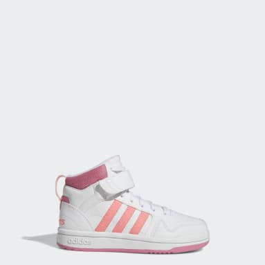 pink adidas high top shoes