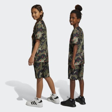 Kids Training Green Train Essentials Seasonal AEROREADY Allover Print Regular-Fit Shorts