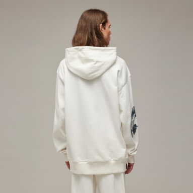 Y-3 White Y-3 Graphic French Terry Hoodie