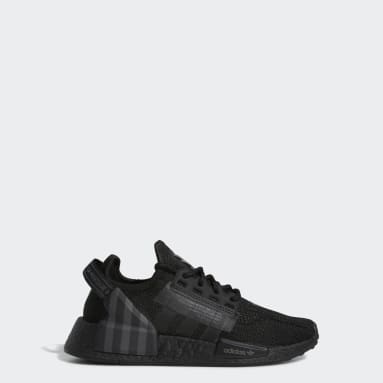 Youth 8-16 Years Originals Black NMD_R1 V2 Shoes