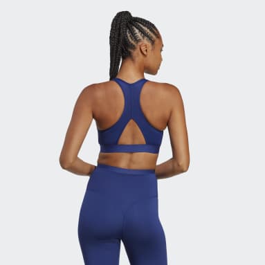 Top Deportivo Sports Club Soporte Medio Azul Mujer Training
