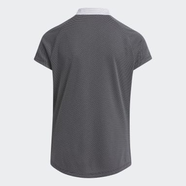 Polo Micro Dot Zip (Adolescentes) Negro Niña Golf