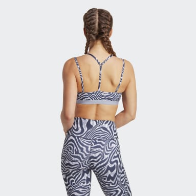 Women Gym & Training Blue Yoga Essentials Bra