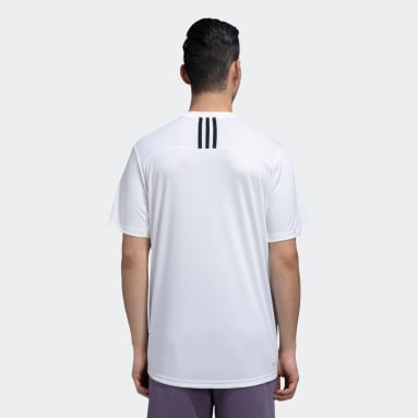 Men Training White 3-STRIPES BACK TEE